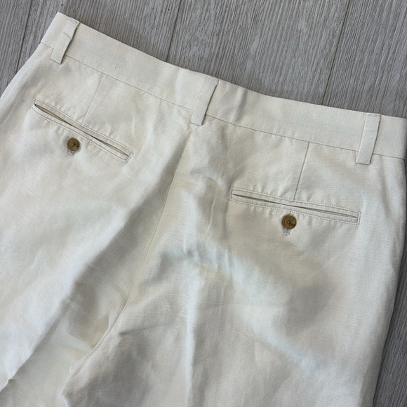 J. Crew Wide Leg Linen Cotton Blend Bone White size 33/30 - Picture 6 of 11